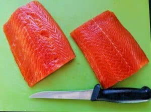porzionamento salmone fatto in casa