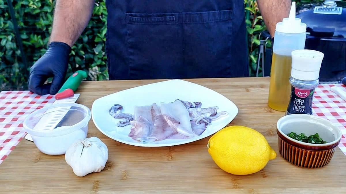 Ingredienti calamari alla griglia