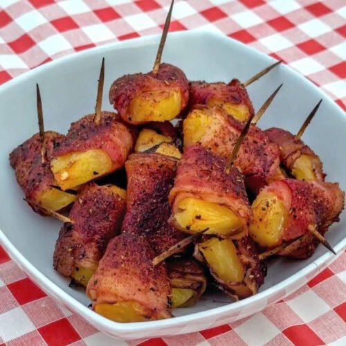 Ananas avvolto nel bacon